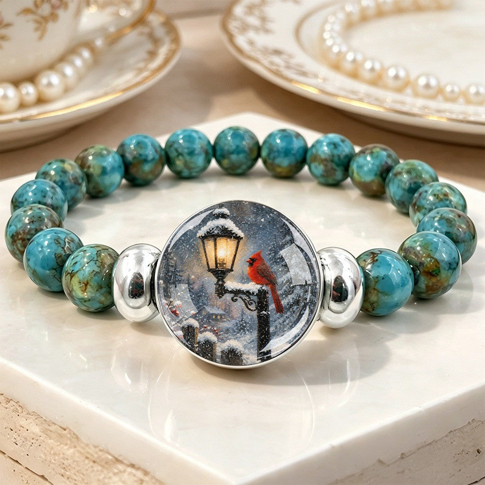 Winter Cardinal Street Lamp Bracelet
