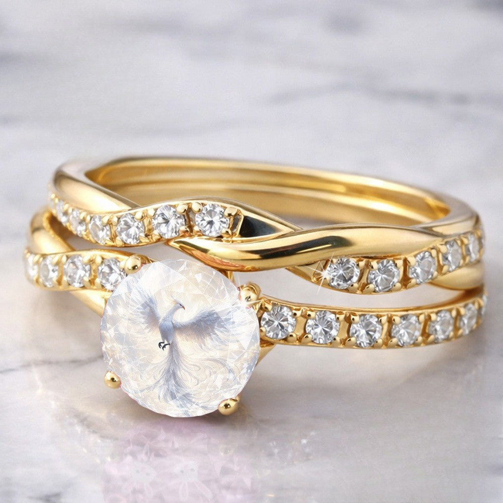 Soaring Bird Crystal Ring