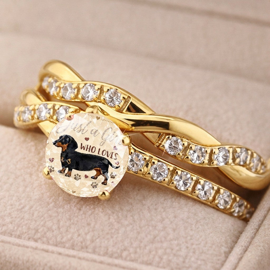 Dachshund Twisted Ring