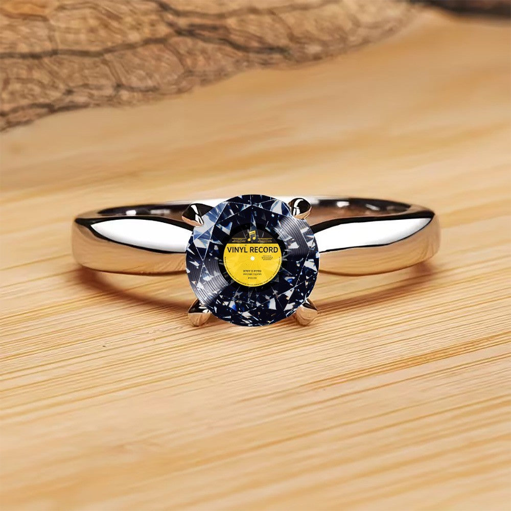 Round Vinyl Record Ring