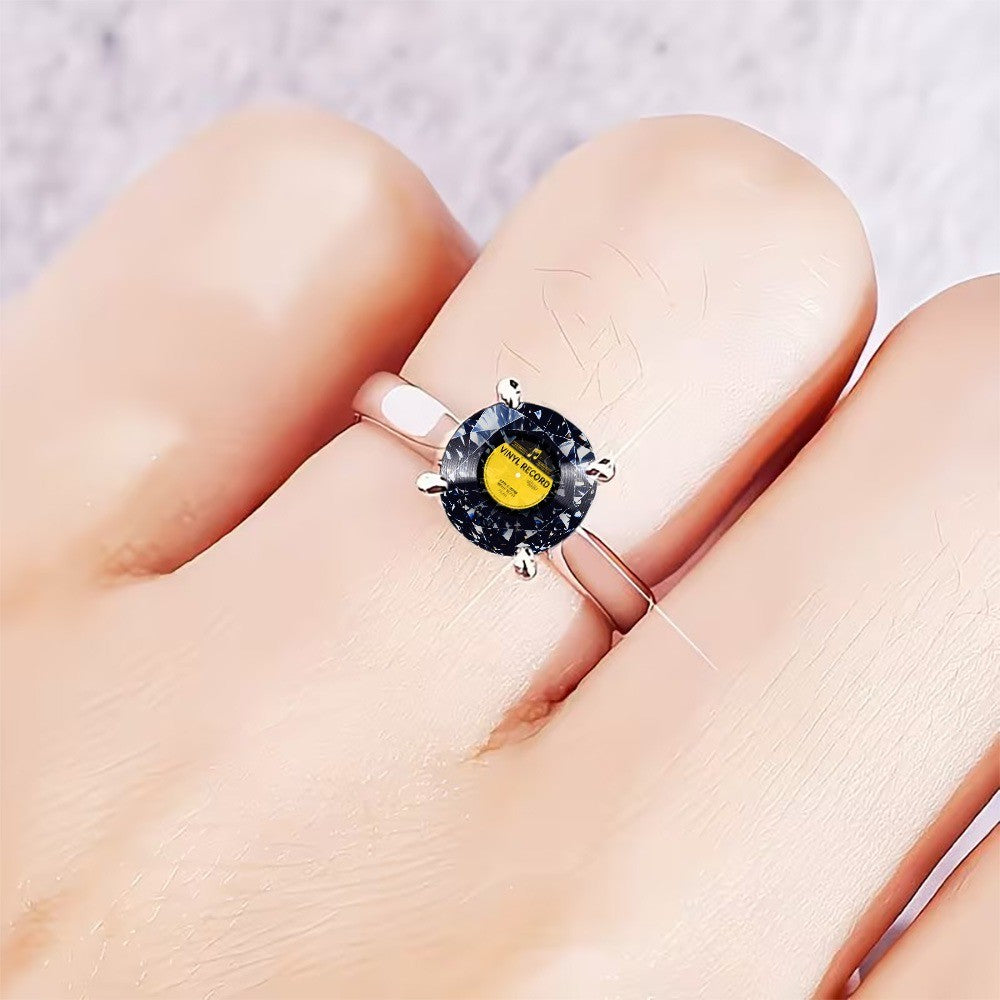 Round Vinyl Record Ring