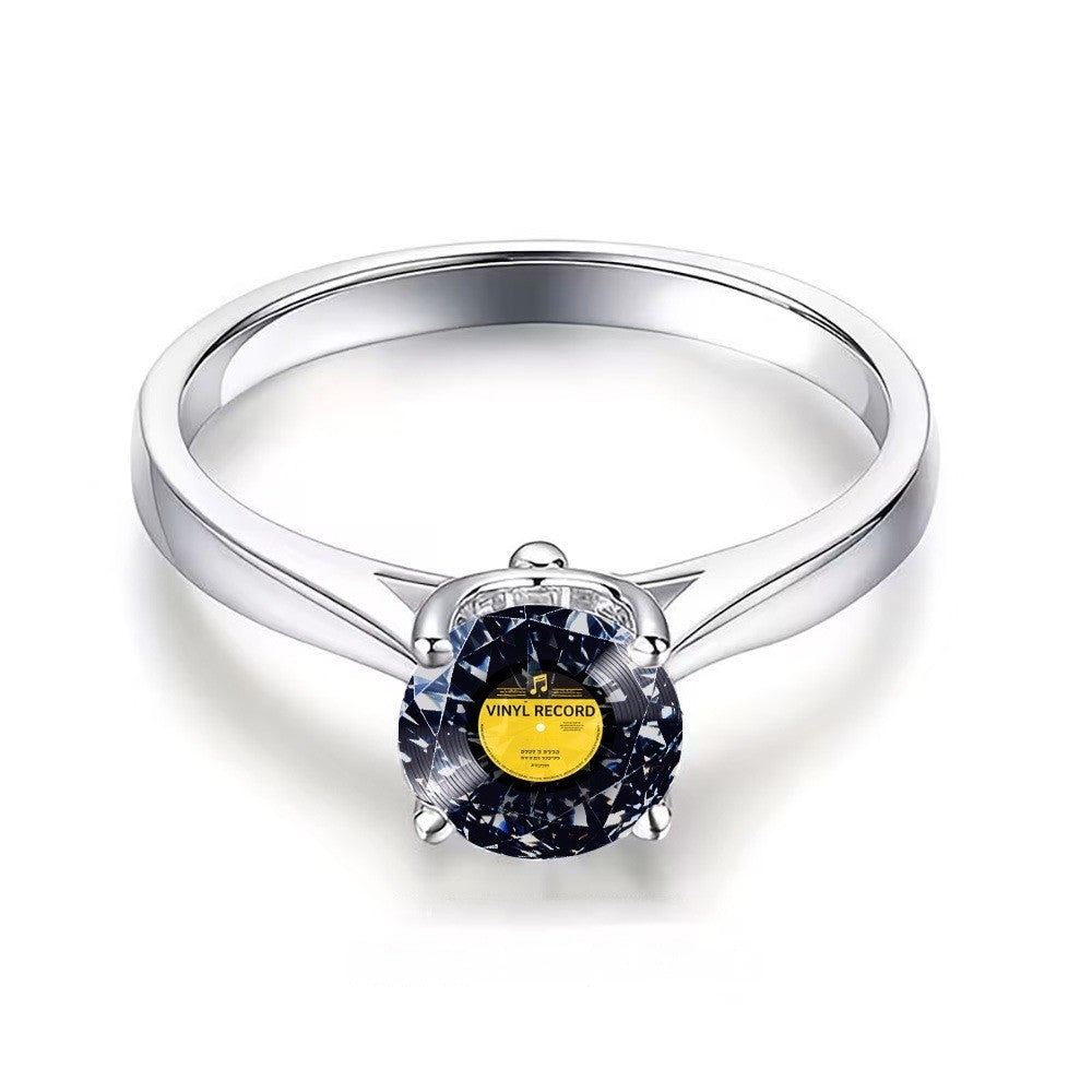 Round Vinyl Record Ring