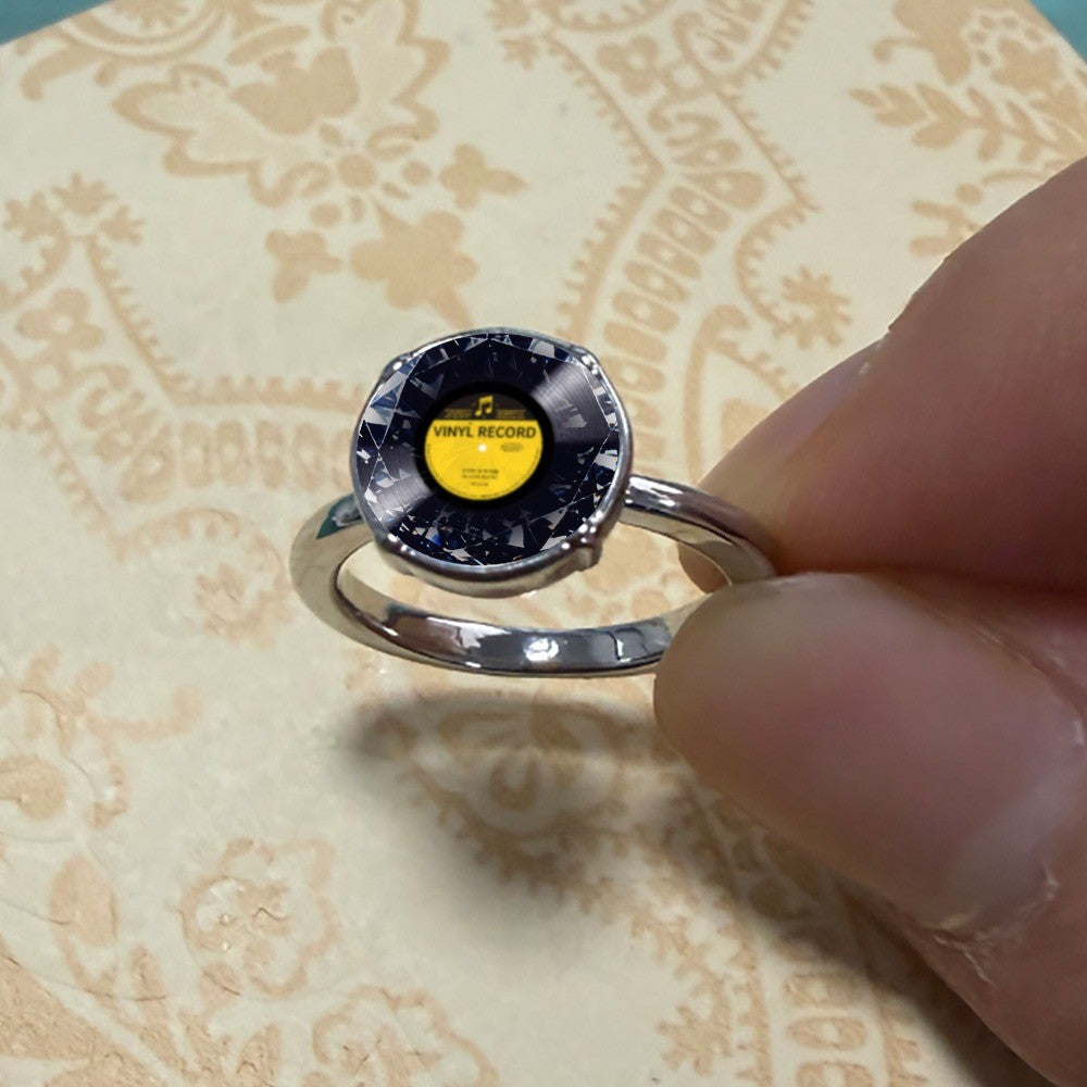 Round Vinyl Record Ring