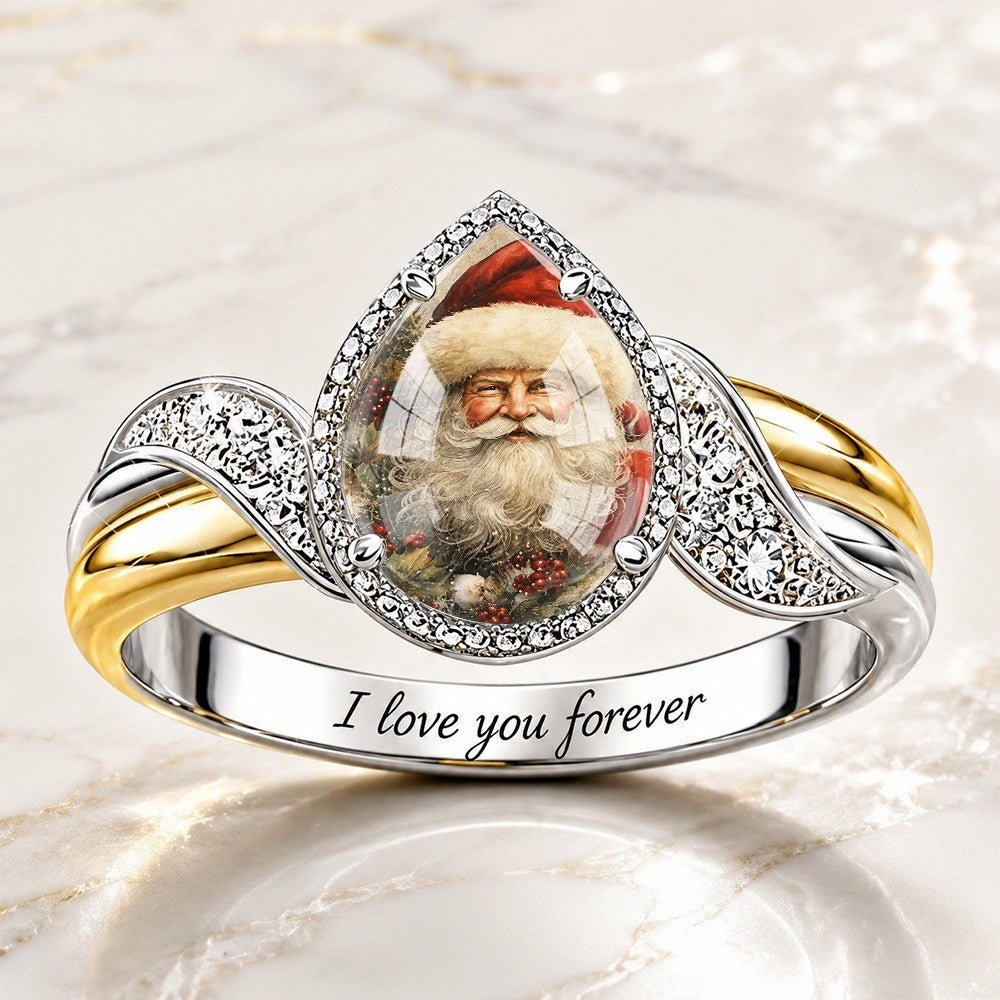 Santa Claus Teardrop Ring