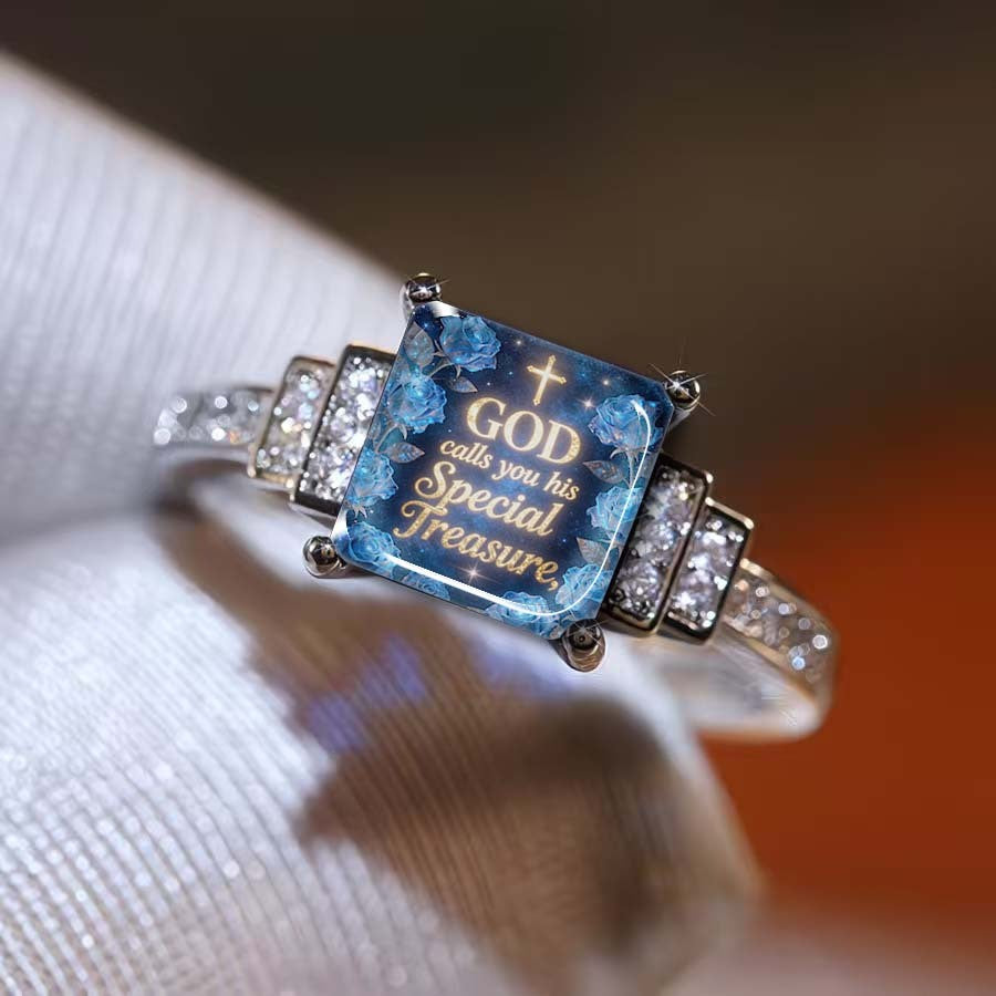 God's Special Treasure Square Ring
