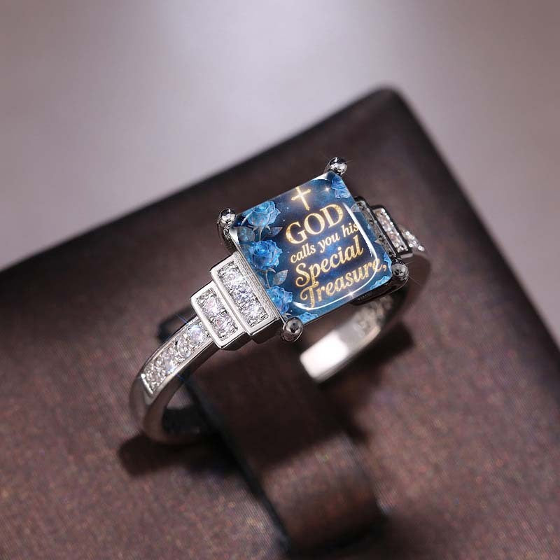 God's Special Treasure Square Ring