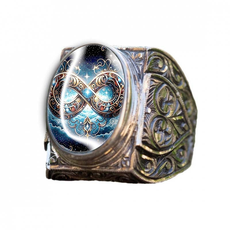 Starry Sky Infinity Square Ring