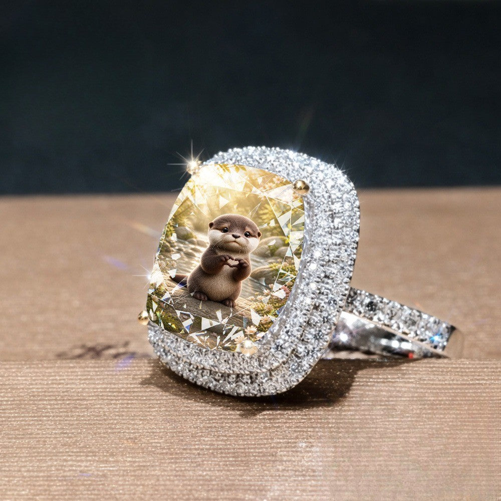 Otter Heart Statement Ring