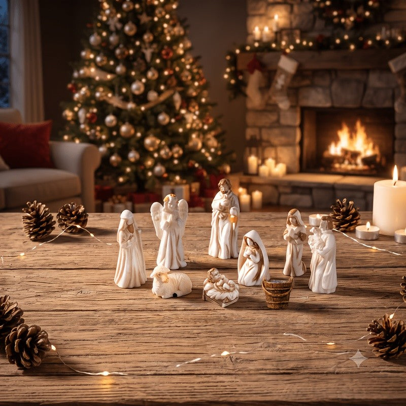 Miniature Nativity Scene Set