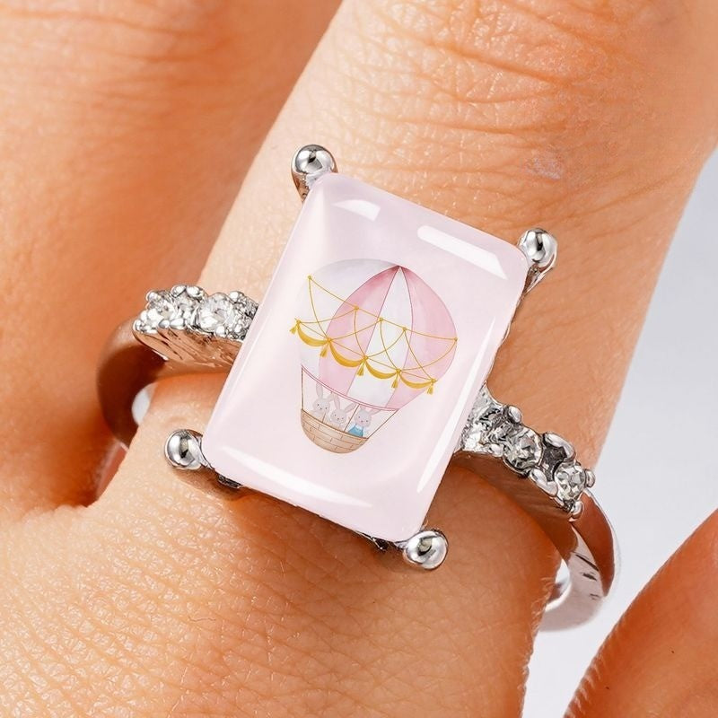 Pink Hot Air Balloon Ring