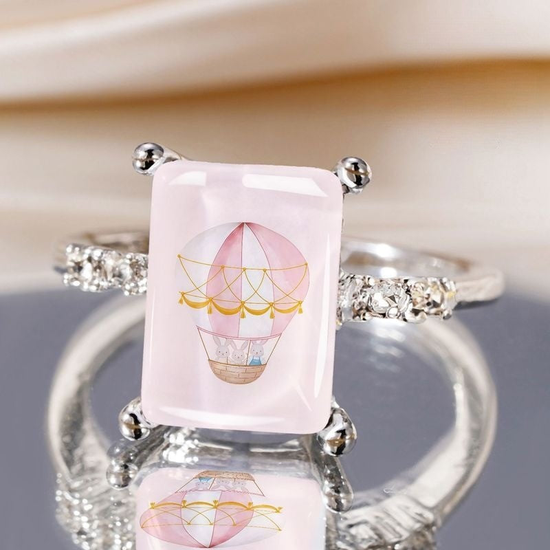 Pink Hot Air Balloon Ring