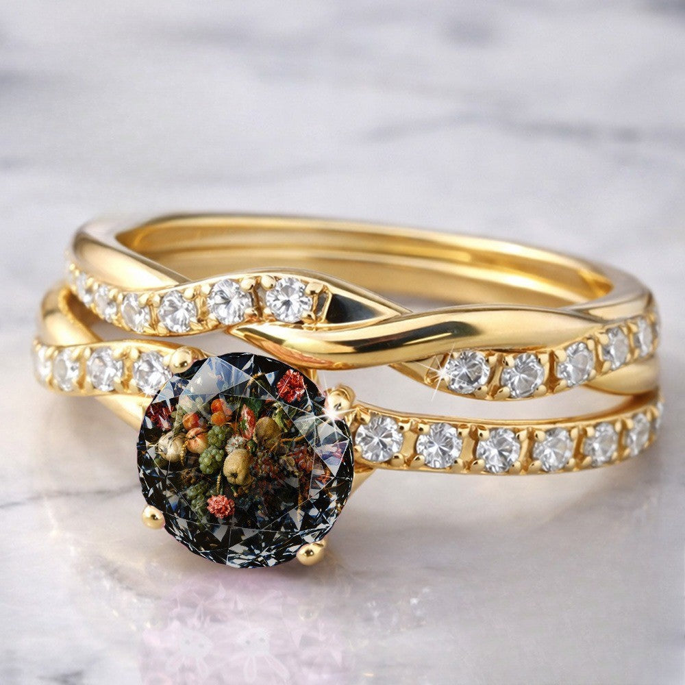 Floral Still Life Statement Ring