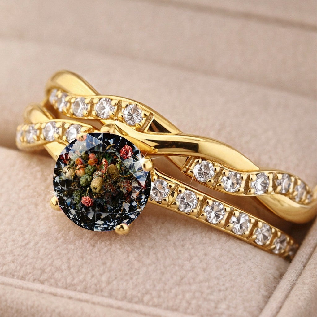 Floral Still Life Statement Ring