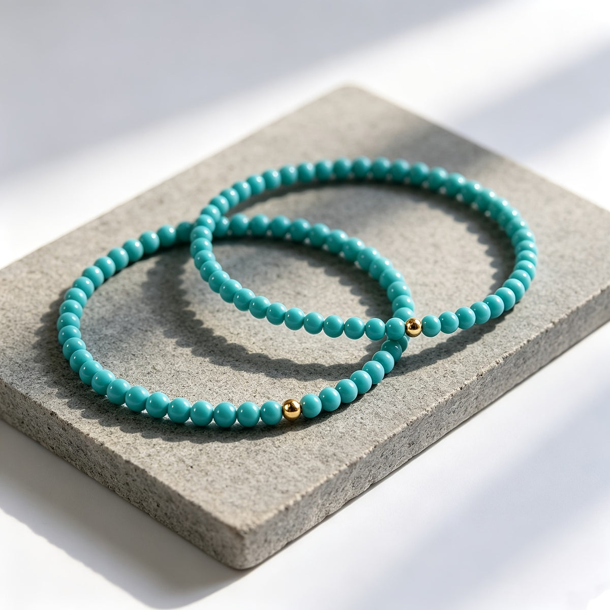 Turquoise Bead Bracelet Set