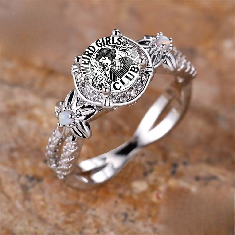 Weird Girls Club Portrait Statement Ring