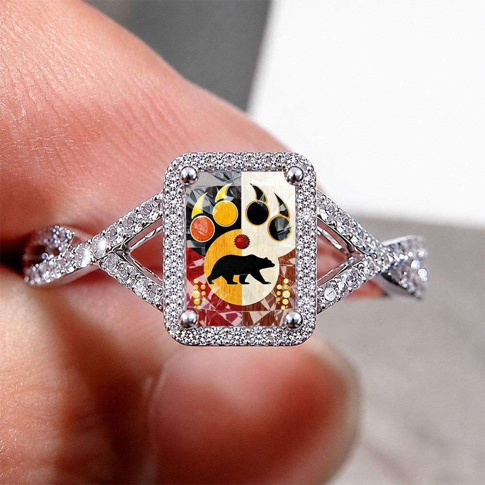 Bear Paw Square Ring