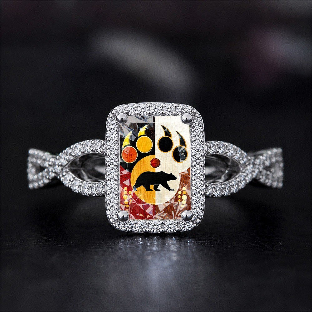 Bear Paw Square Ring