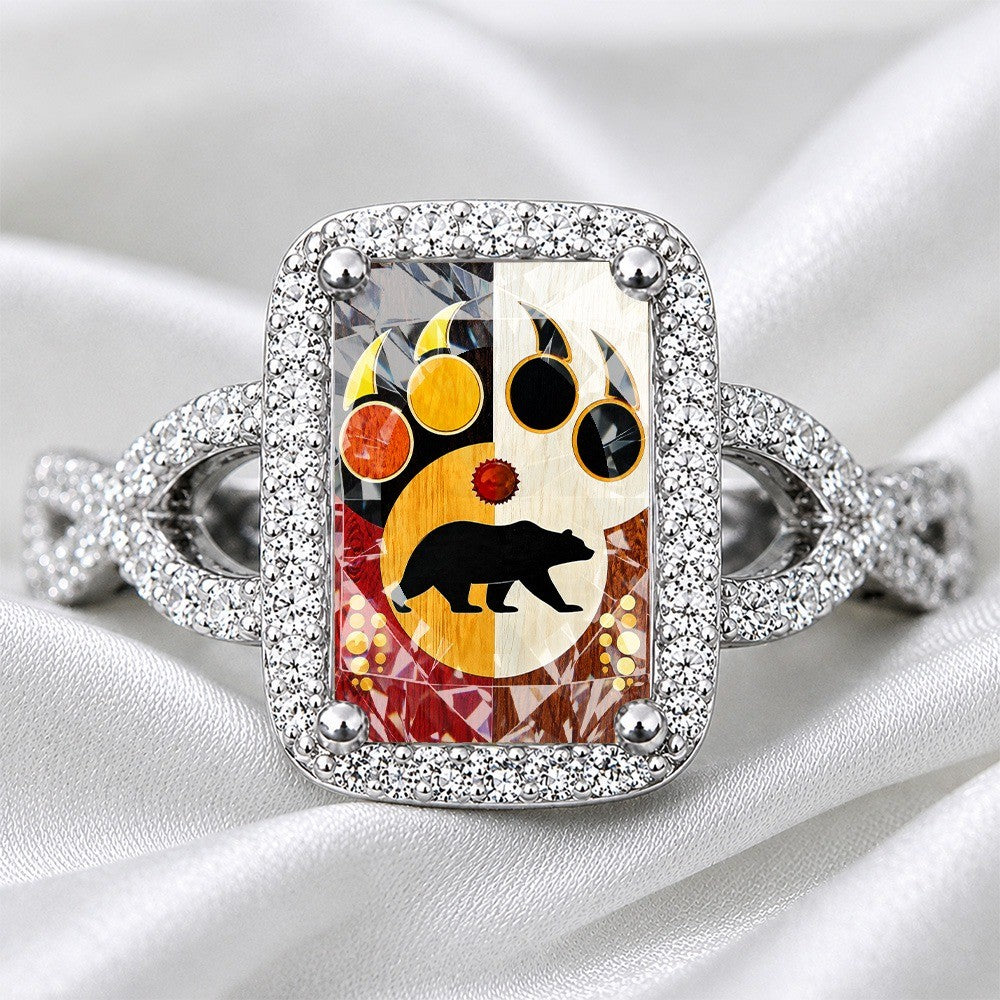 Bear Paw Square Ring