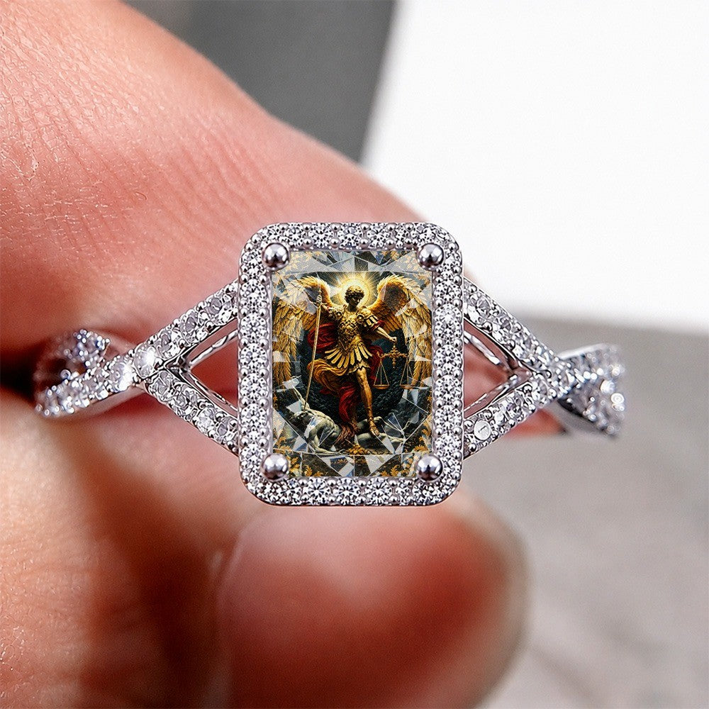 Winged Archangel Square Ring