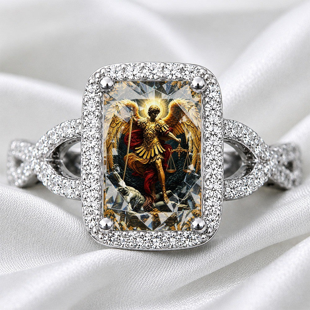 Winged Archangel Square Ring