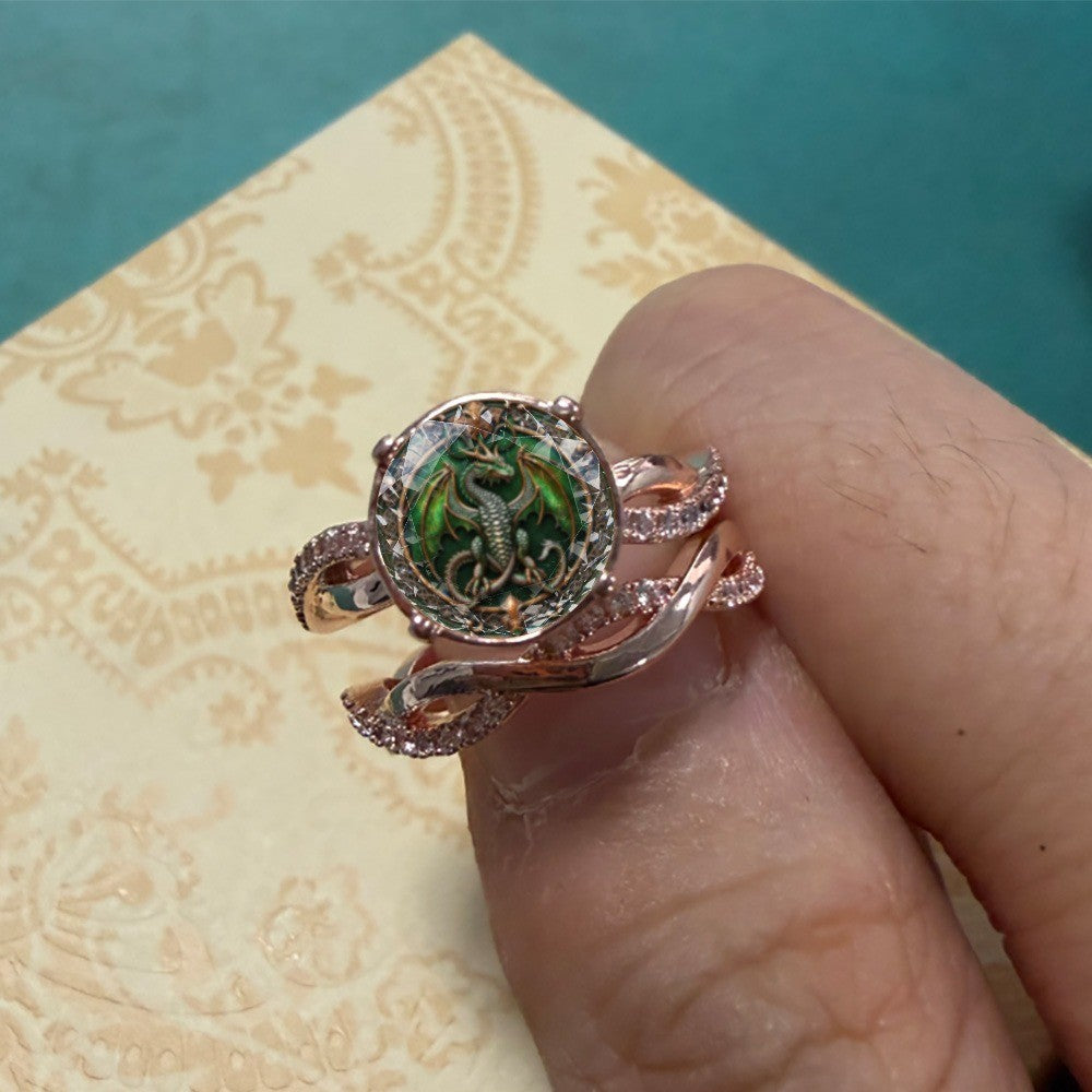 Green Dragon Multi-Band Ring