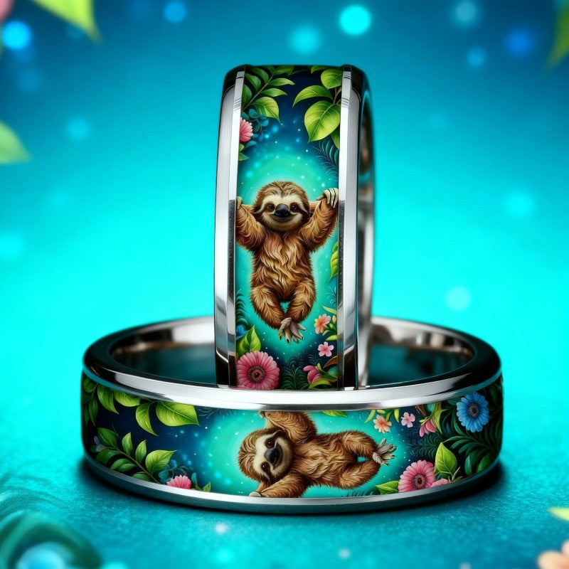 Tropical Sloth Ring