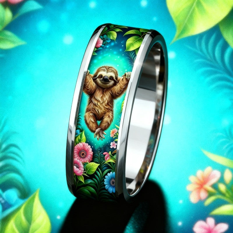 Tropical Sloth Ring