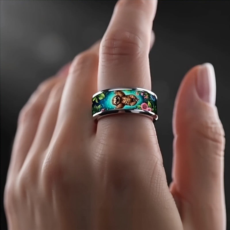 Tropical Sloth Ring