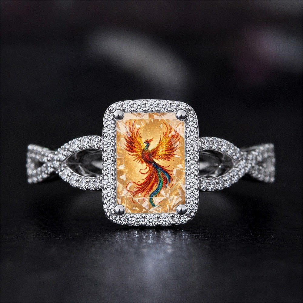 Square Phoenix Statement Ring