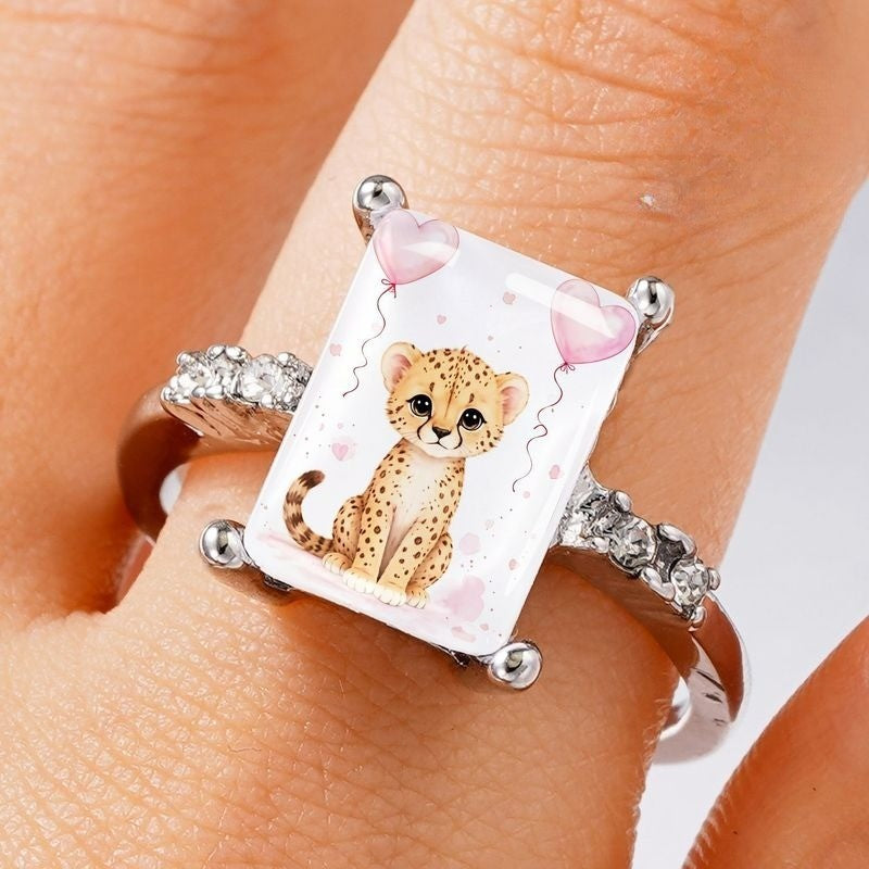 Leopard Cub Balloon Square Ring