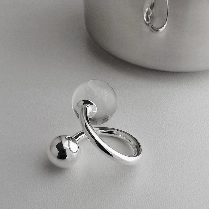 Double Glass Ball Ring