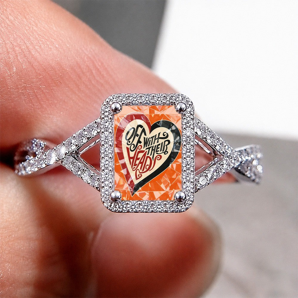 Square Heart Statement Ring