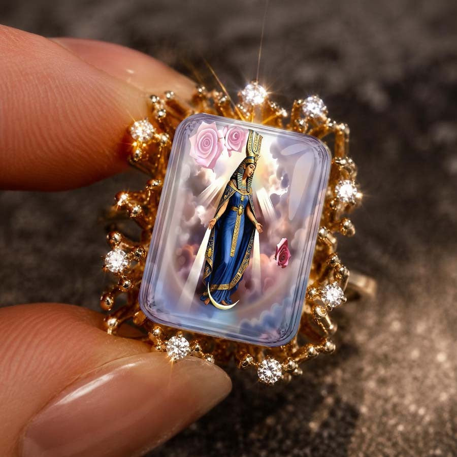 Egyptian Goddess Square Ring