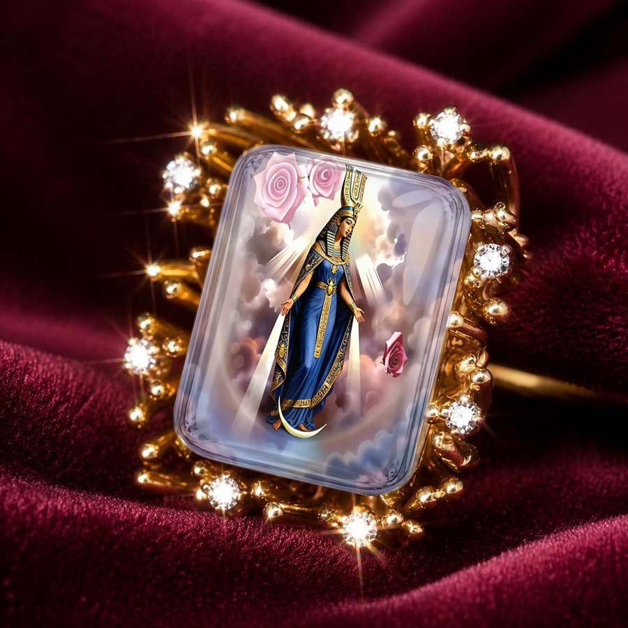 Egyptian Goddess Square Ring