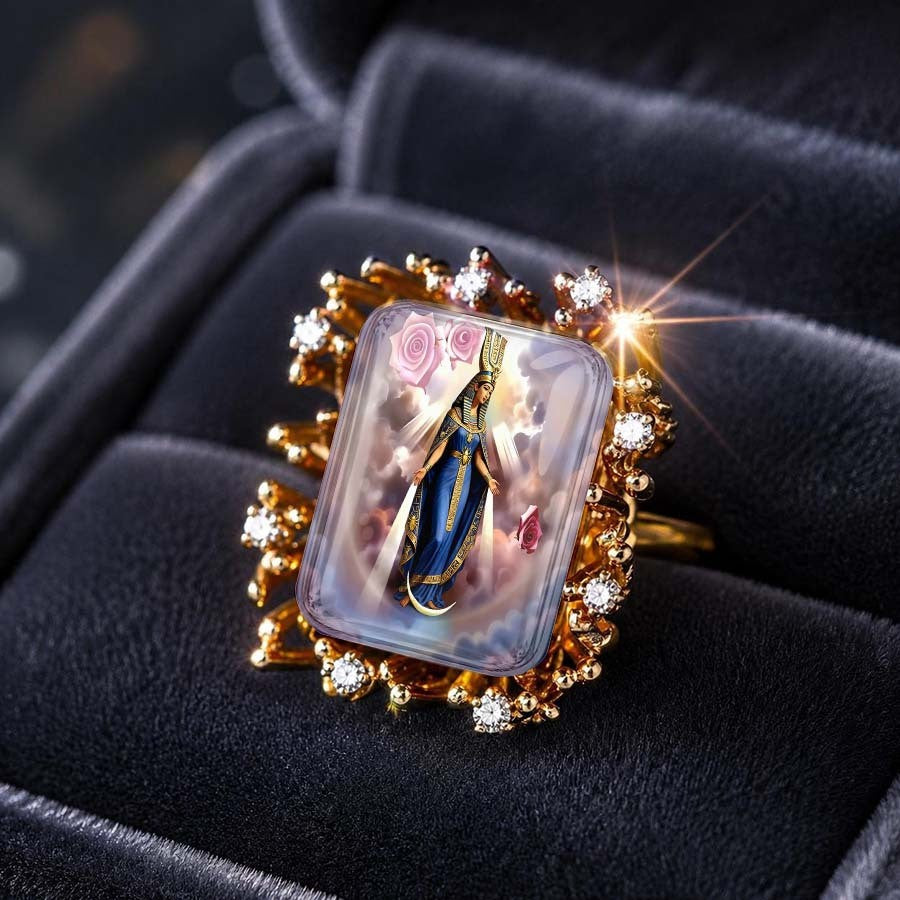 Egyptian Goddess Square Ring