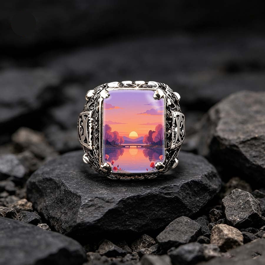 Sunset Bridge Square Ring