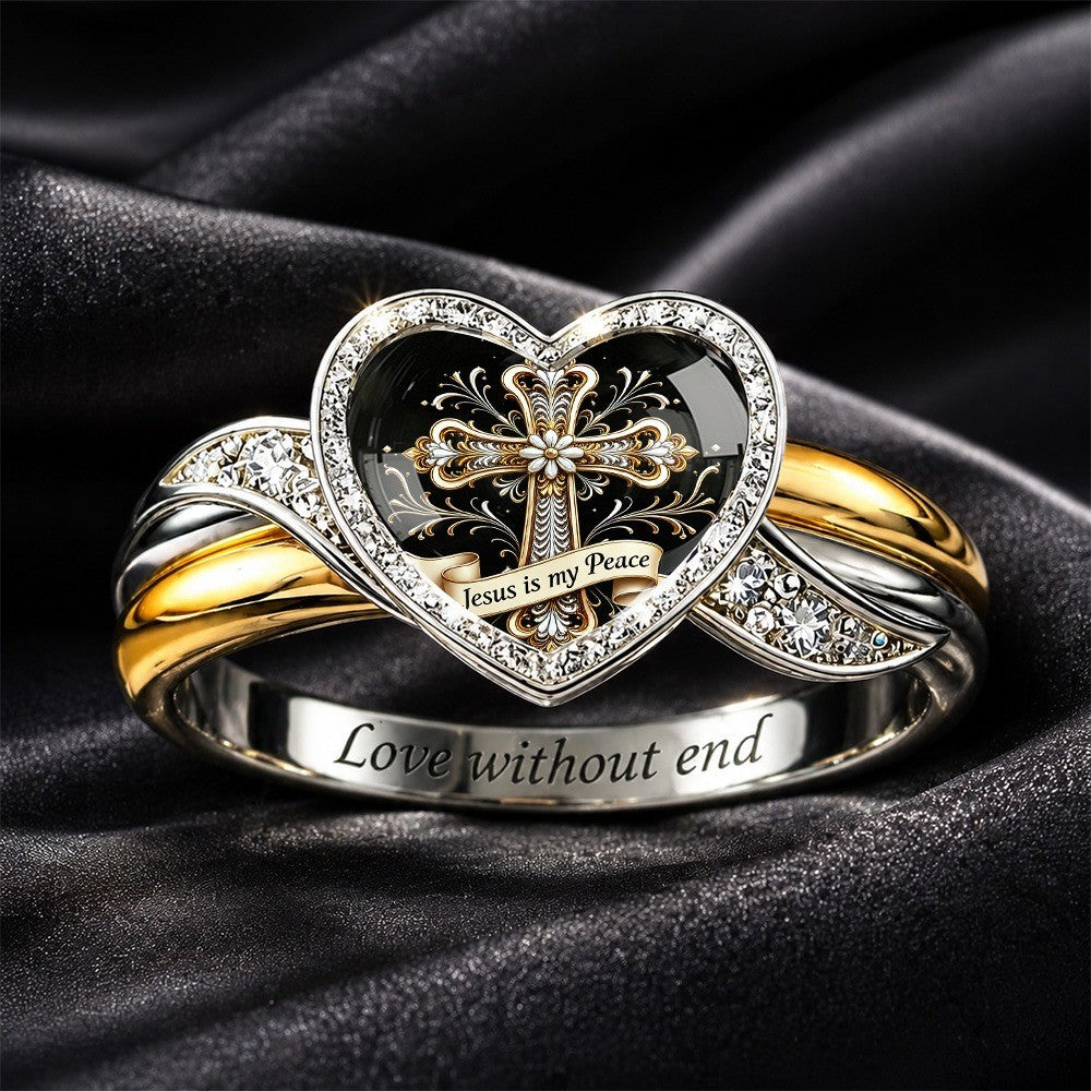 Infinite Love Cross Heart Ring