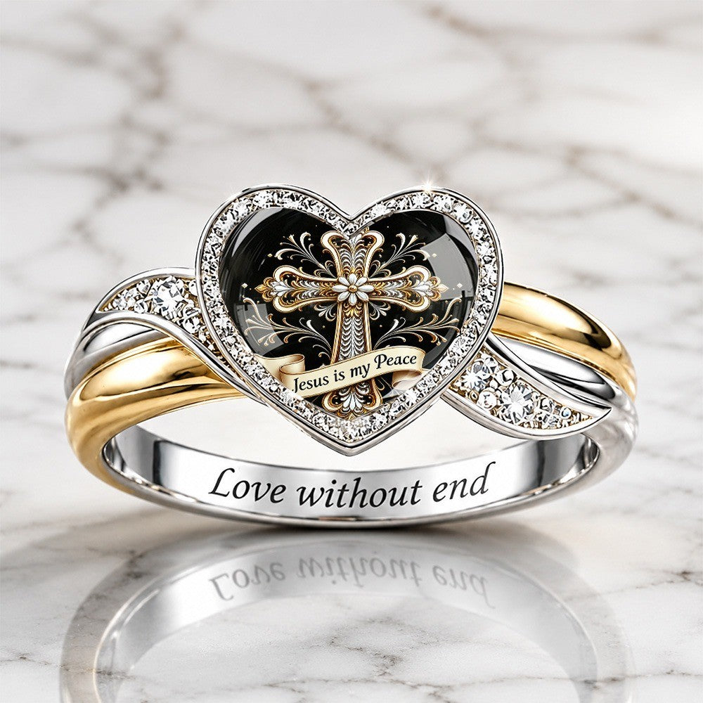 Infinite Love Cross Heart Ring