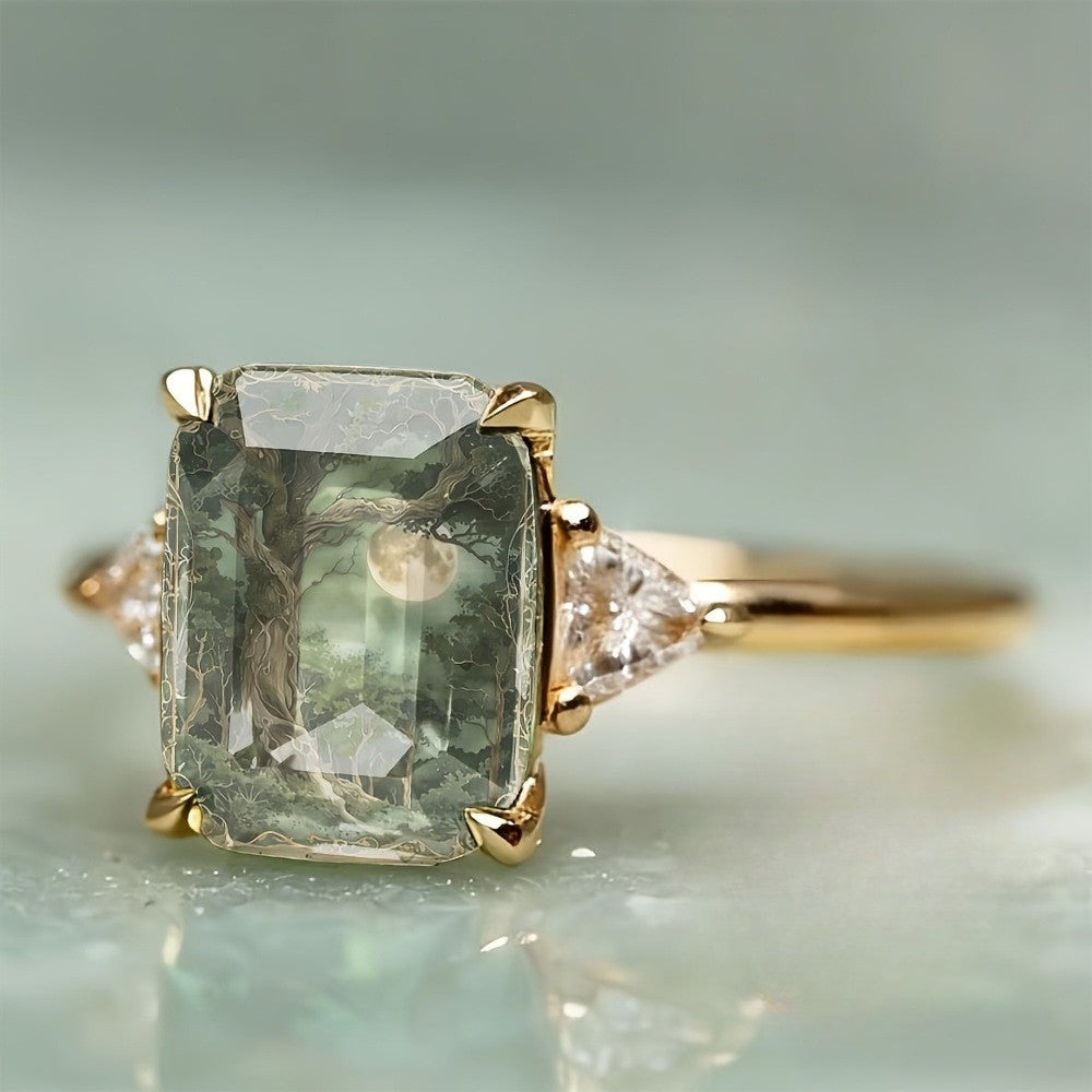 Forest Moonlight Square Ring
