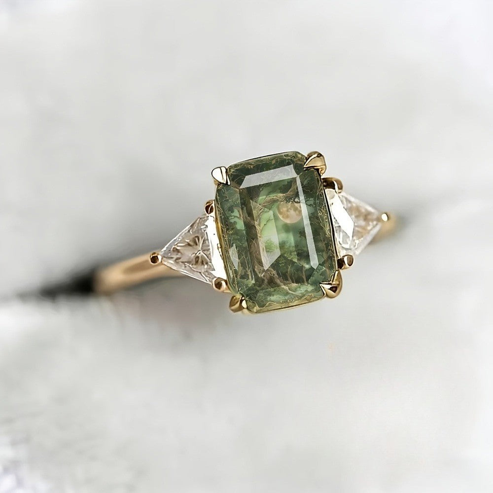 Forest Moonlight Square Ring