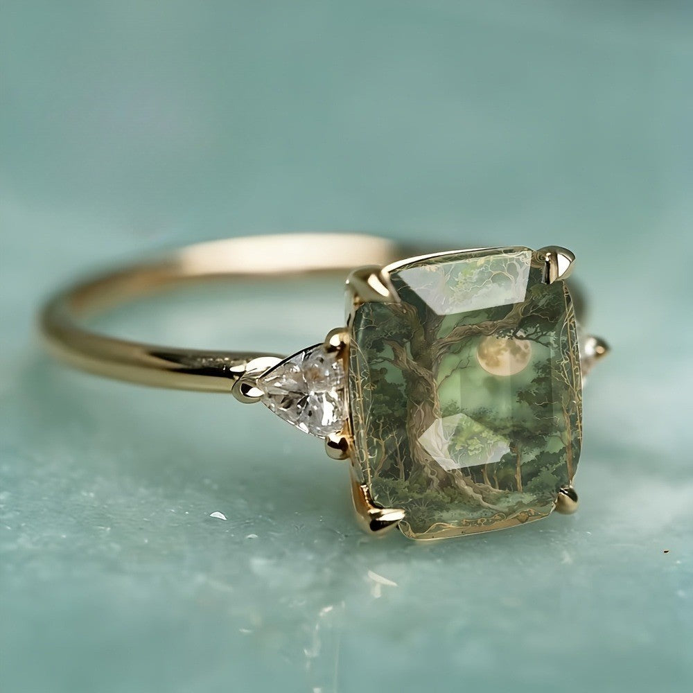 Forest Moonlight Square Ring