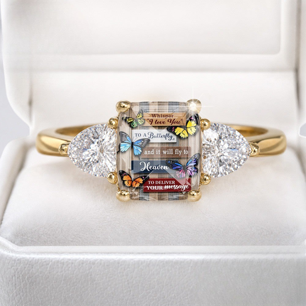Butterfly Message Rectangular Ring