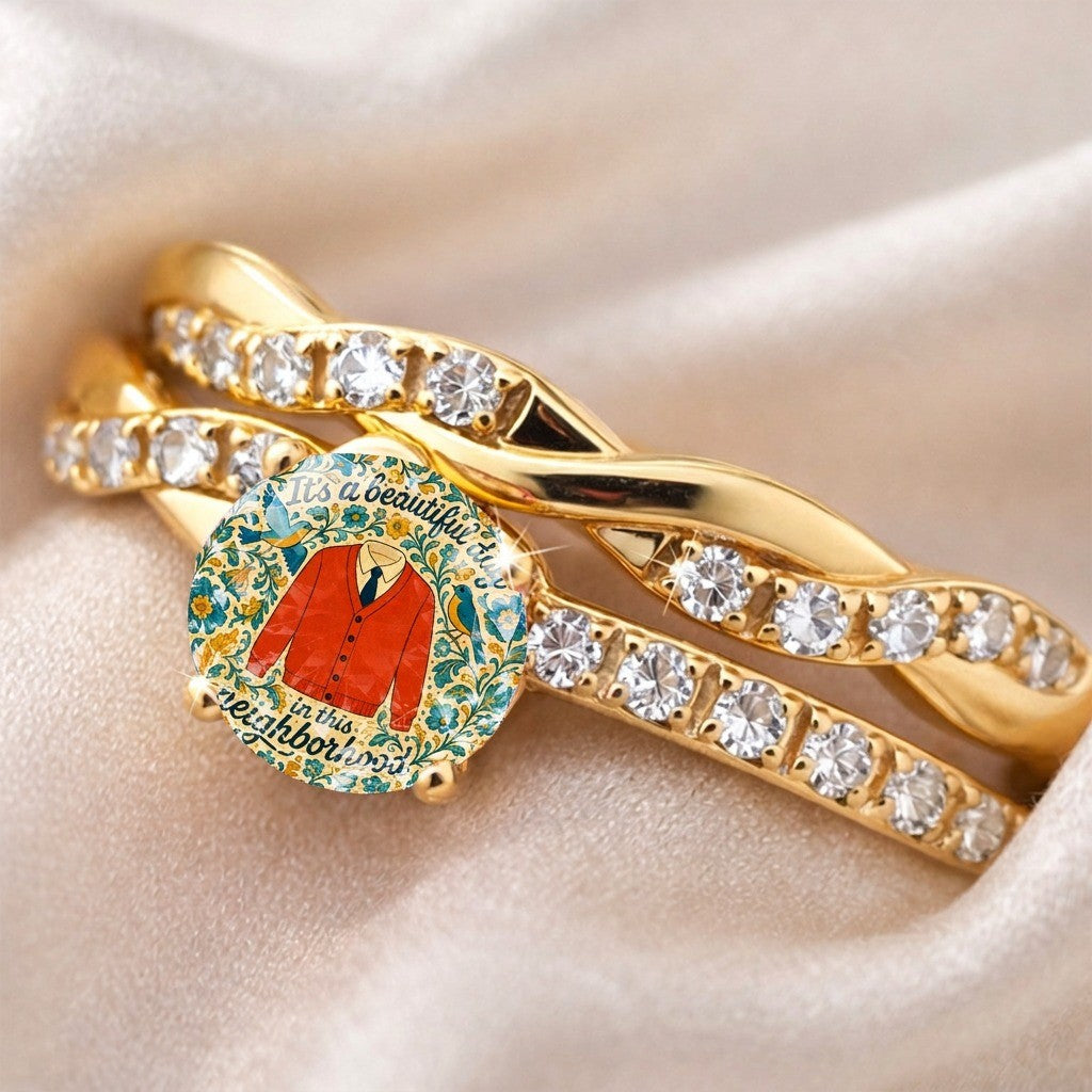Floral Sweater Motif Ring