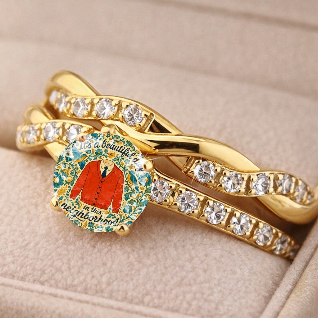 Floral Sweater Motif Ring