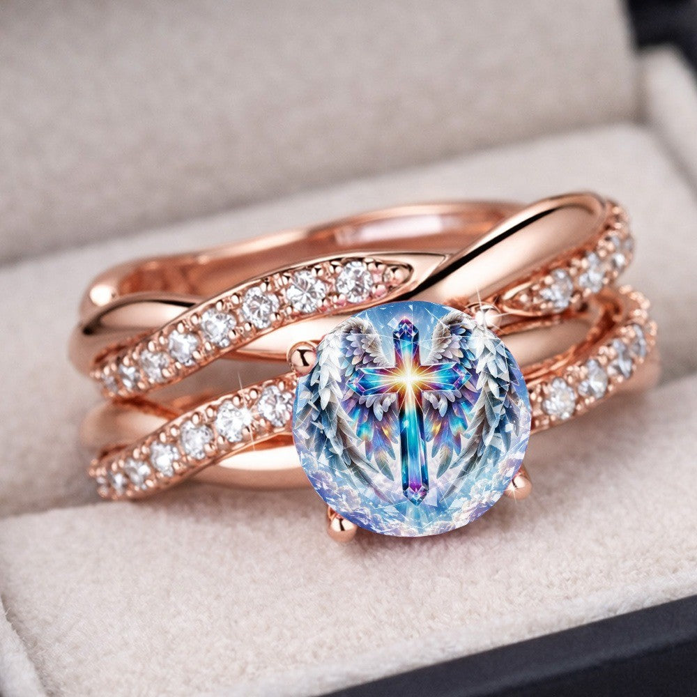 Angel Cross Statement Ring