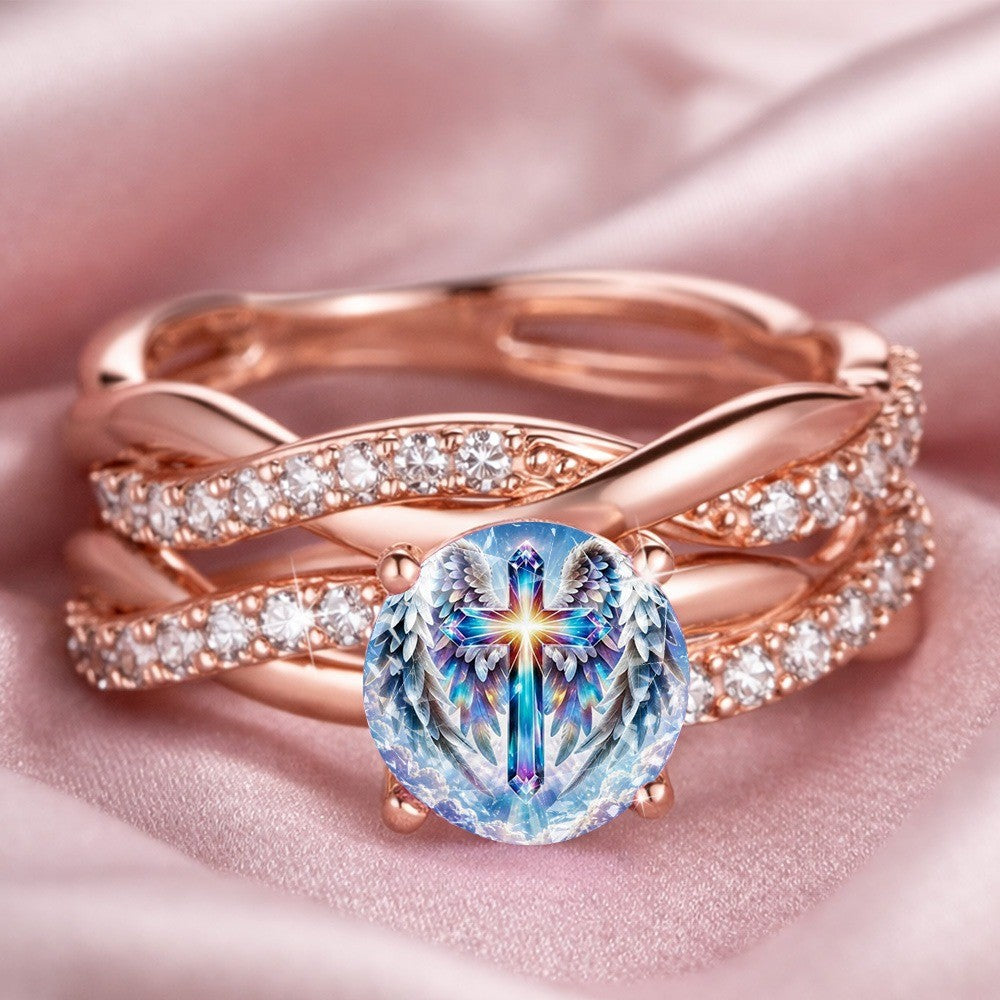 Angel Cross Statement Ring