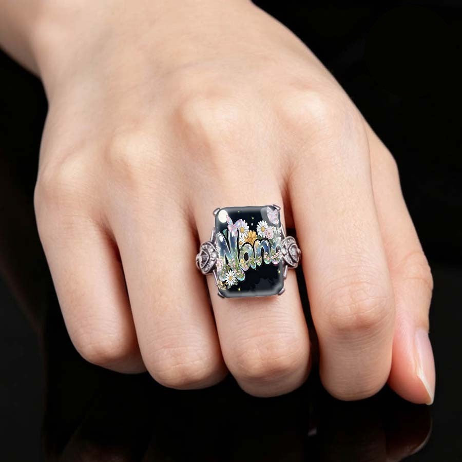 Nana Floral Square Ring