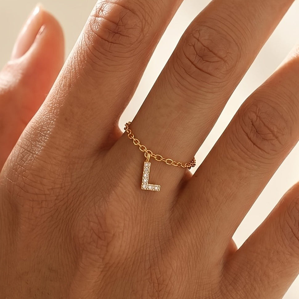 Crystal Initial Chain Ring