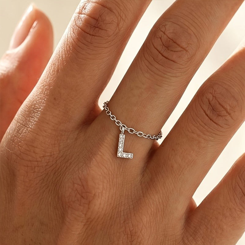 Crystal Initial Chain Ring