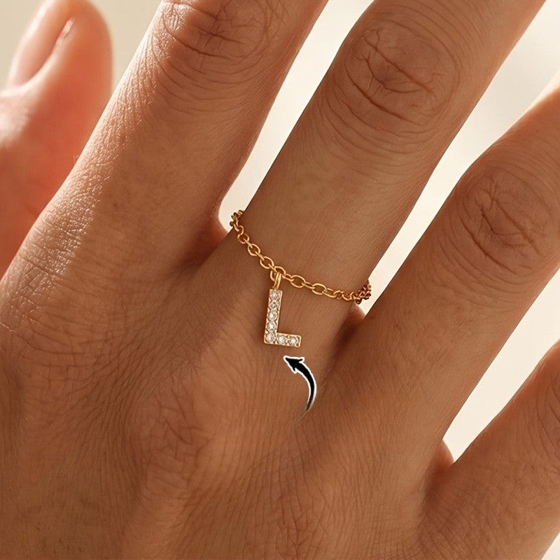 Crystal Initial Chain Ring